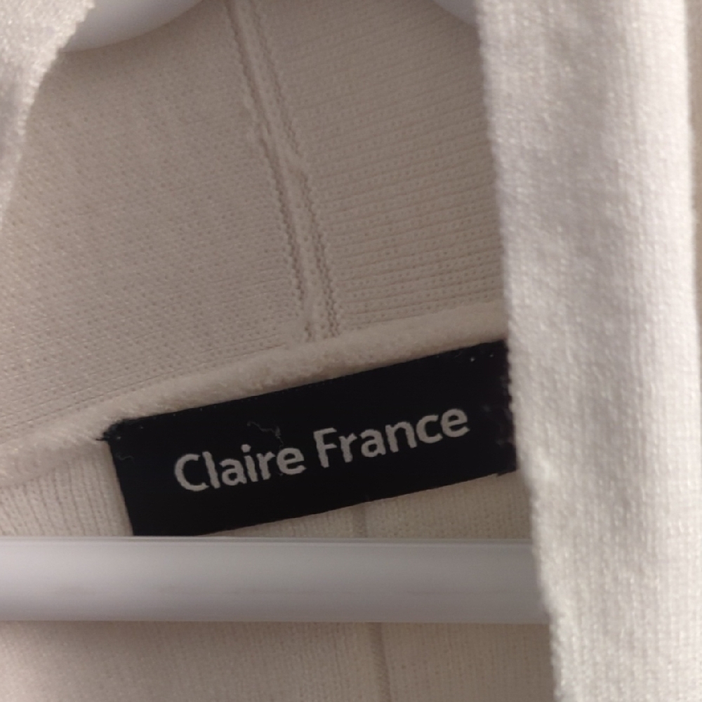 1X CLAIRE FRANCE White Cardigan Sweater - Picture 3 of 4